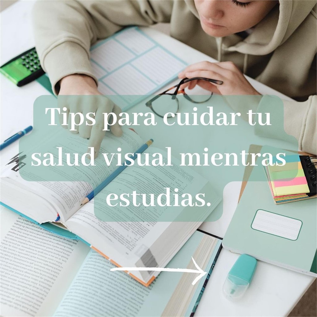 Tips para coidar os teus hábitos visuais durante o estudo.